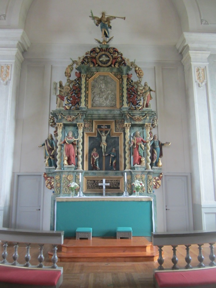 Eksj, Hochalter der Kirche von 1698 (11.07.2013)