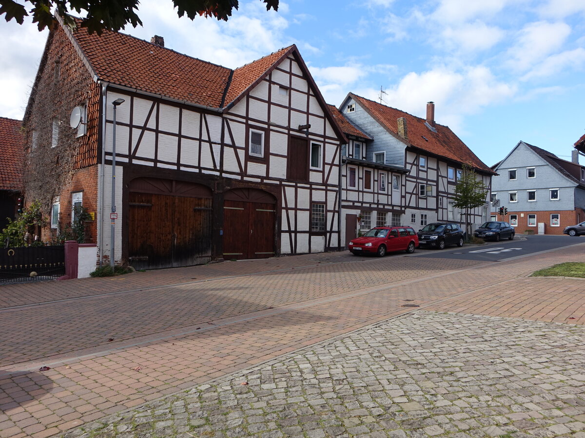 Eldagsen, Fachwerkhuser am Marktplatz (06.10.2021)