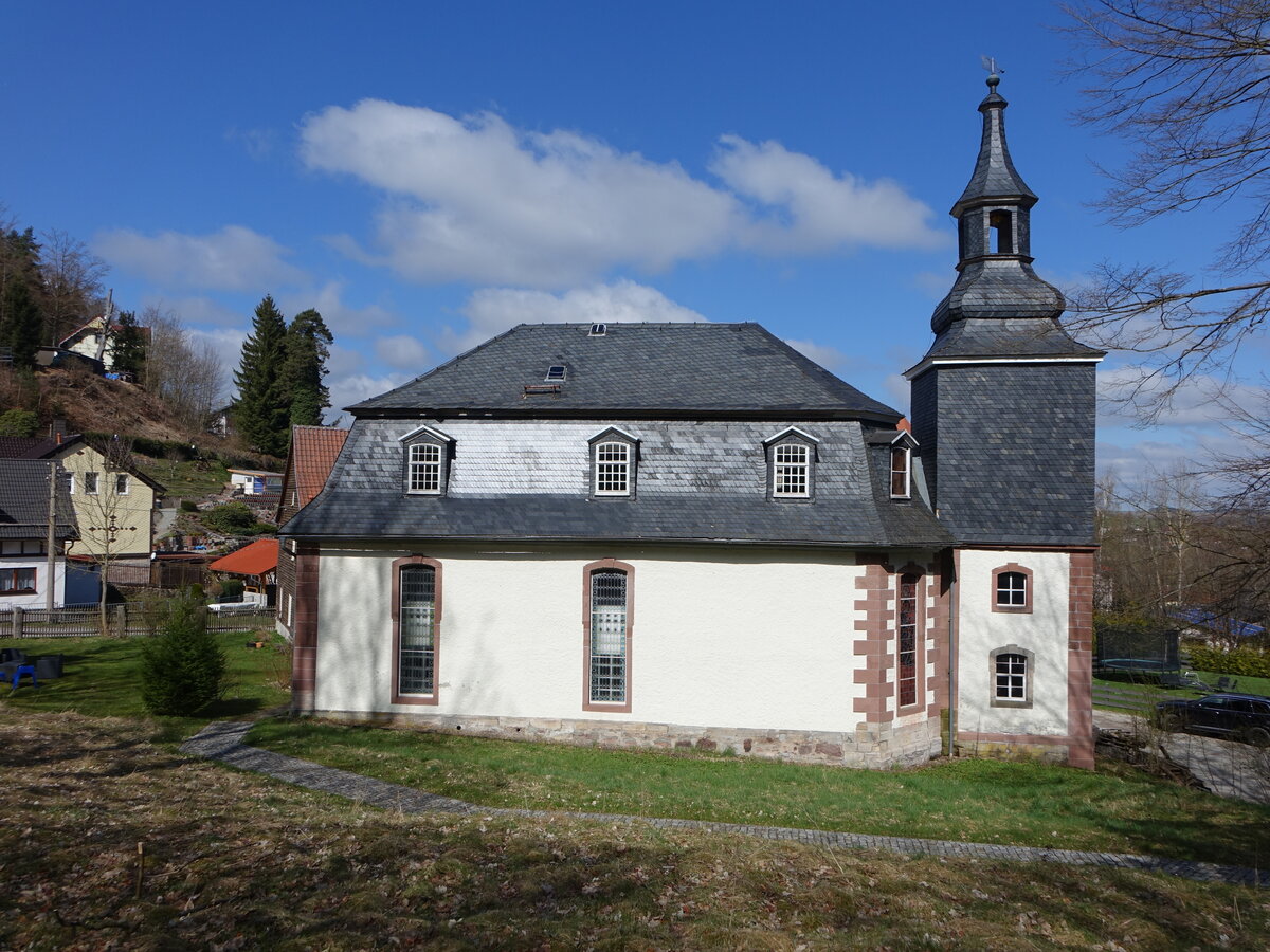 Elgersburg, evangelische St. Nikolaus Kirche, erbaut 1758 (16.04.2022)