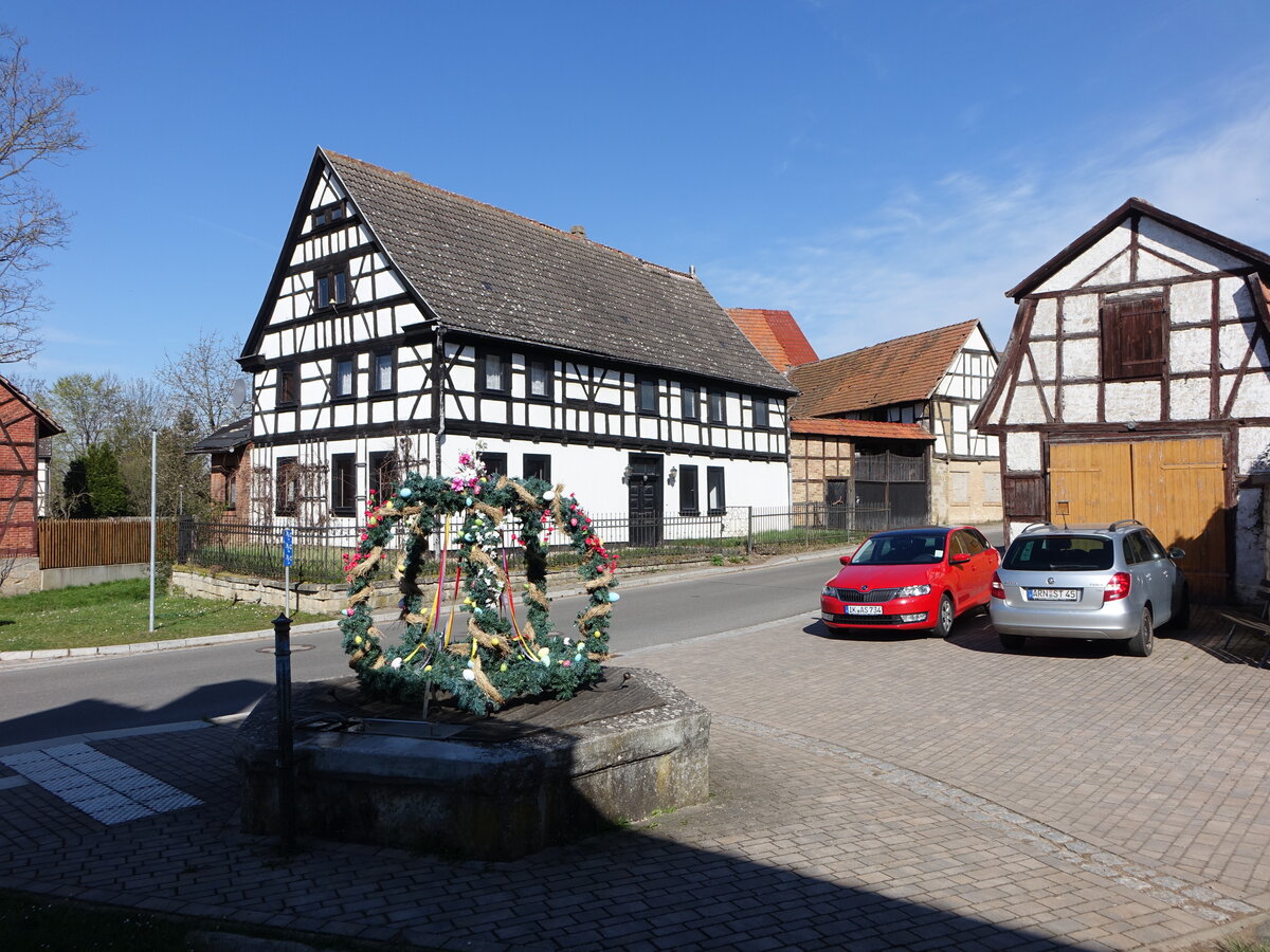 Elleben, Osterbrunnen an der Schwemme (17.04.2022)