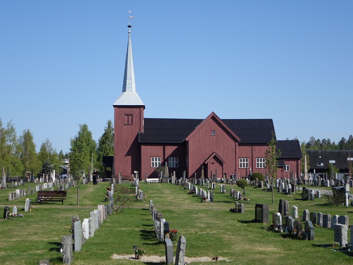 Elverum, evangelische Kirche, erbaut von 1736 bis 1738 durch Nikolai Gustav Sandberg (22.05.2023)