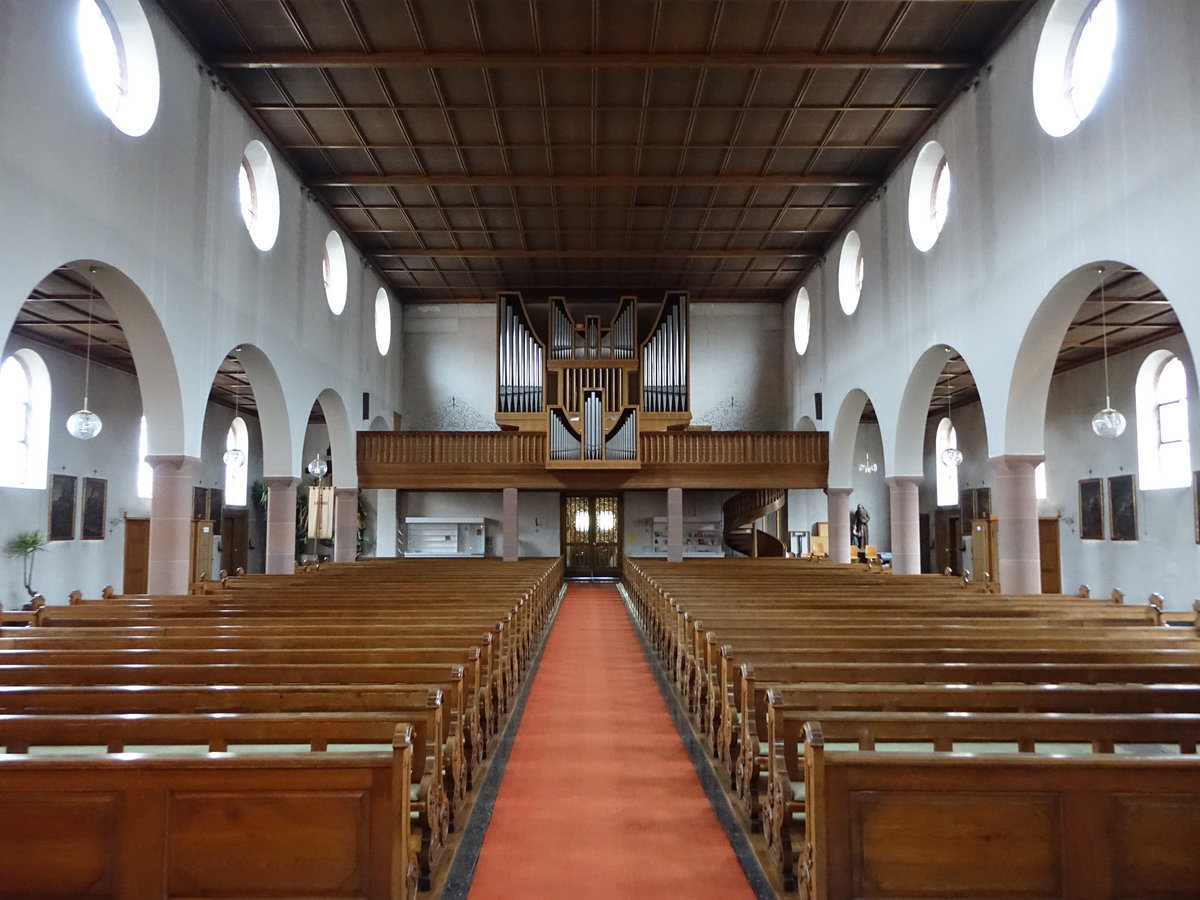 Elzach, Orgelempore in der kath. St. Nikolaus Kirche (01.01.2019)