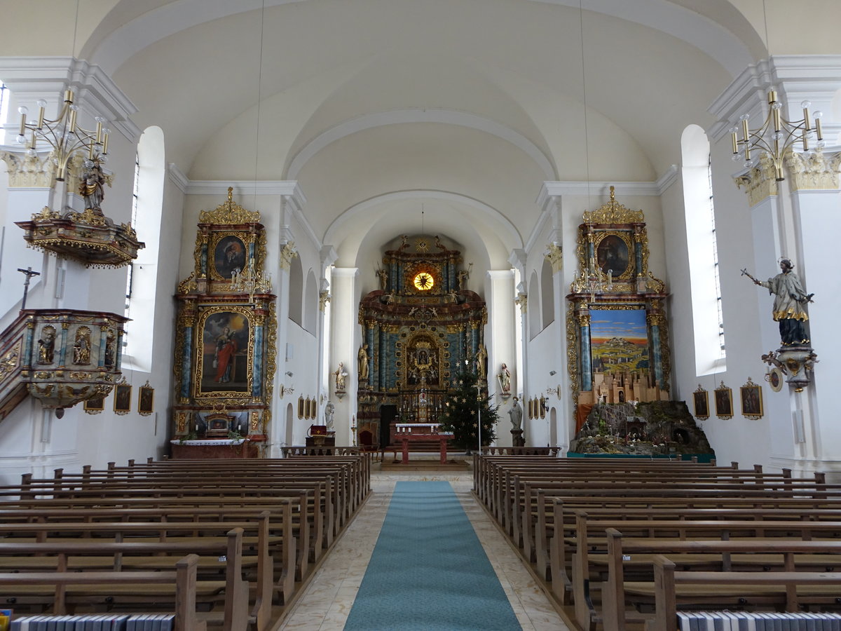 Engelswies, Wallfahrtskirche zur Schmerzhaften Muttergottes, erbaut im 18. Jahrhundert (31.12.2016)