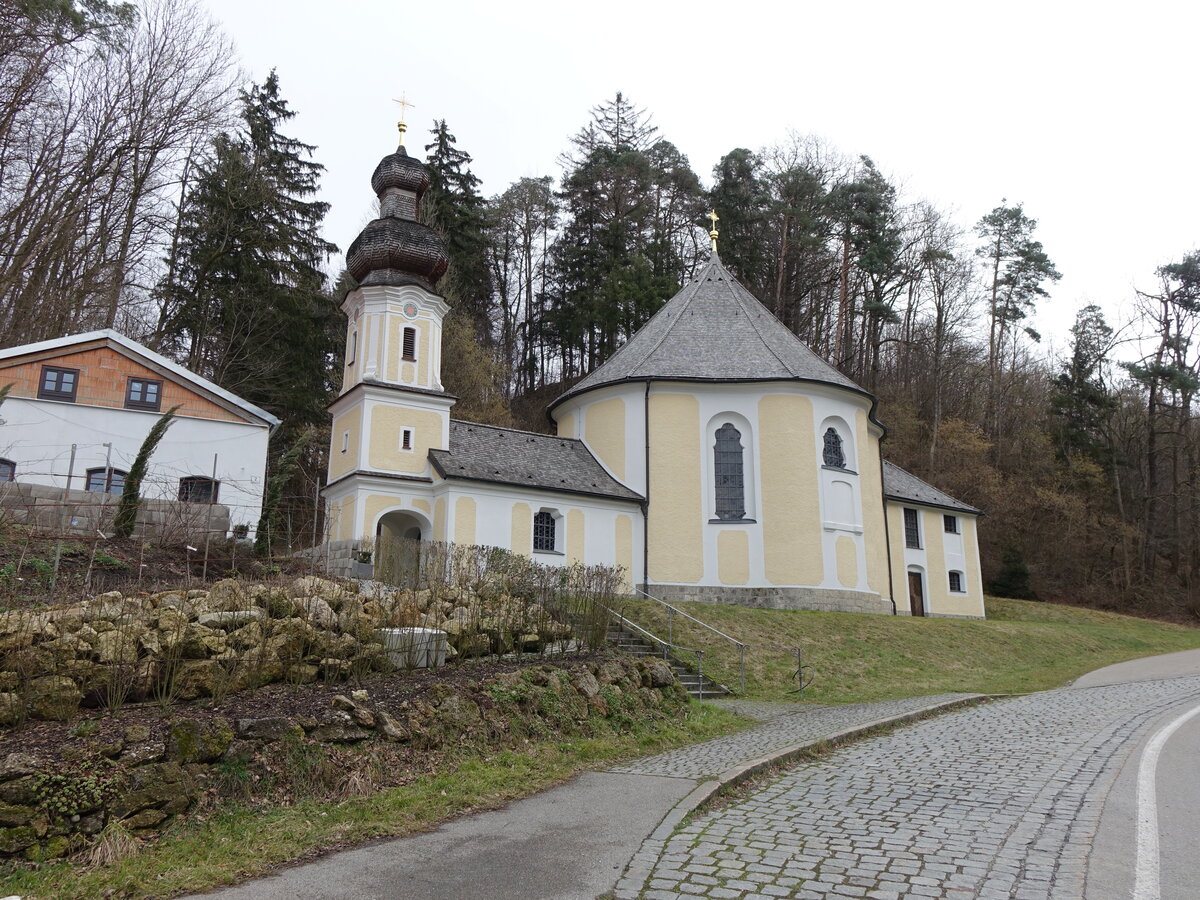 Ensdorf, barocke Wallfahrtskirche St. Salvator, erbaut 1758 durch Johann Michael Millinger (21.02.2016)