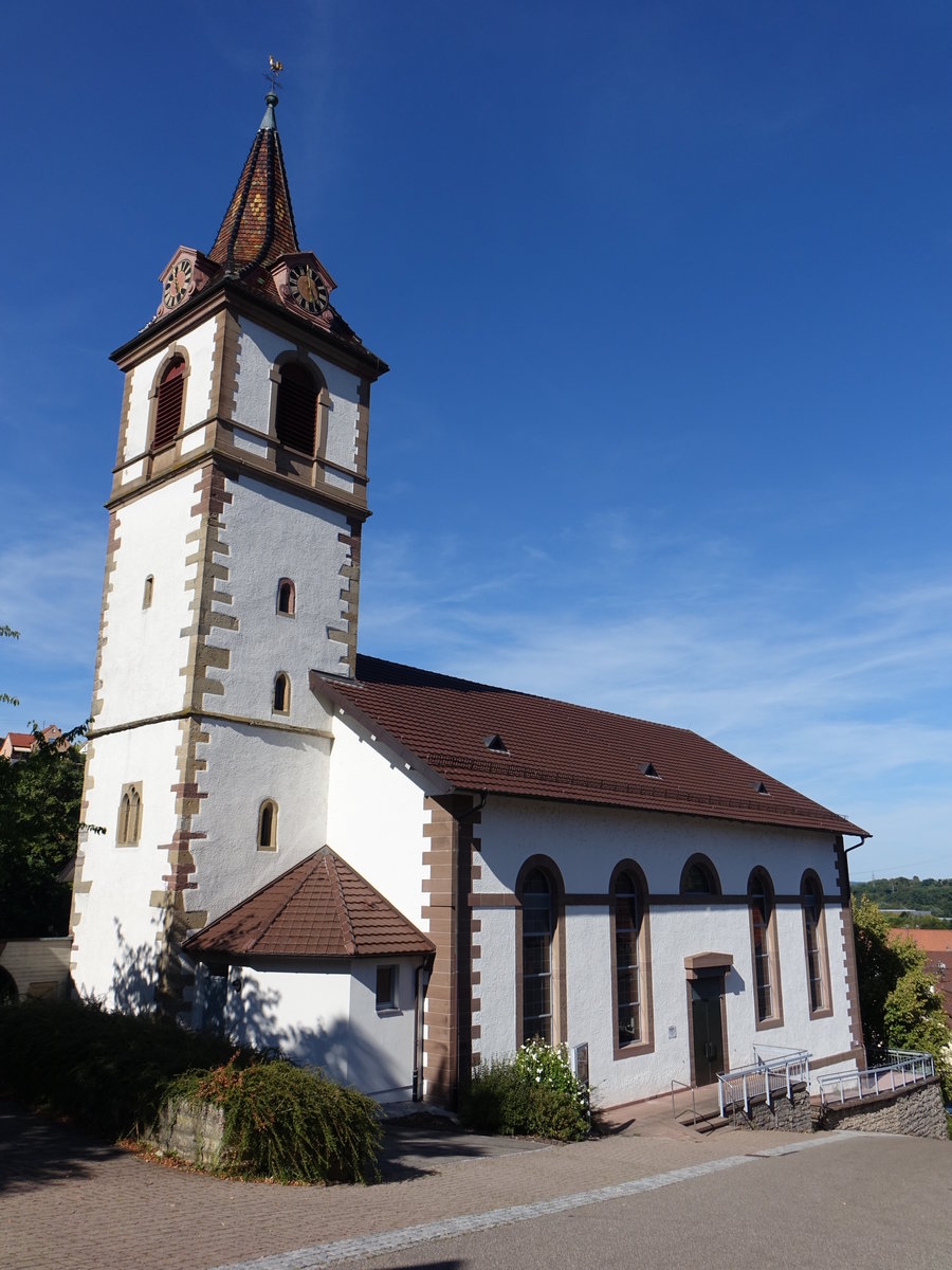 Enzberg, evangelische St. Georg Kirche am Kirchplatz (12.08.2017)