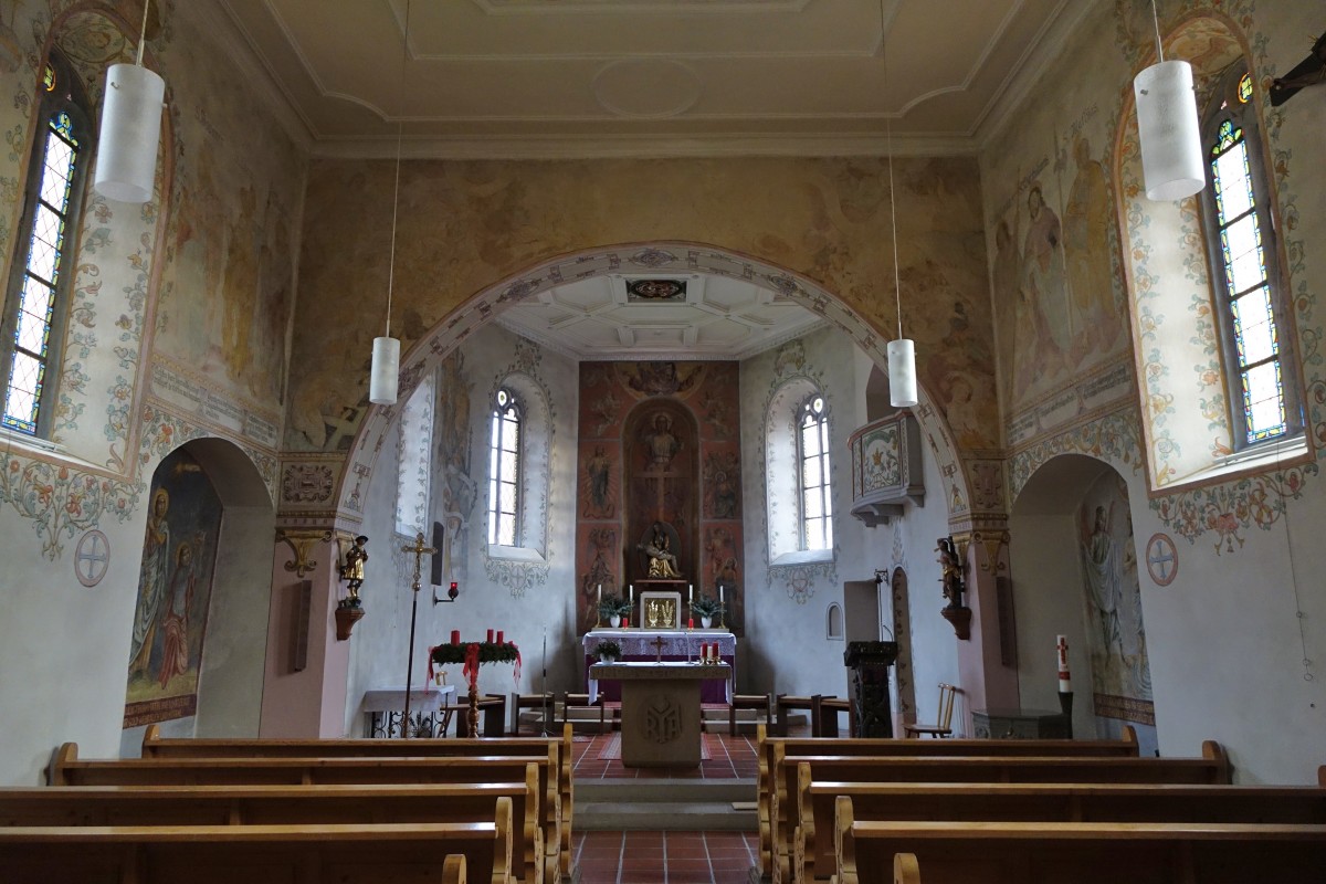 Erbstetten, Fresken aus dem 16. Jahrhundert in der St. Stefanus Kirche (14.12.2014)