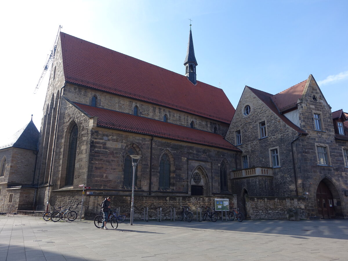 Erfurt, ehemalige gotische Ursulinenklosterkirche, erbaut 1235 (10.04.2023)