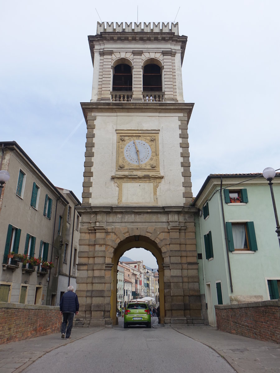 Este, Torre della Porta Vecchia, erbaut im 17. Jahrhundert (29.10.2017)