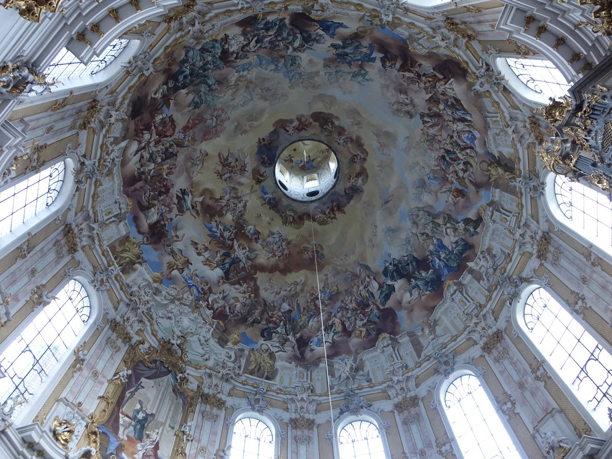 Ettal, Kuppelfresko in der Klosterkirche Maria Himmelfahrt (11.11.2018)