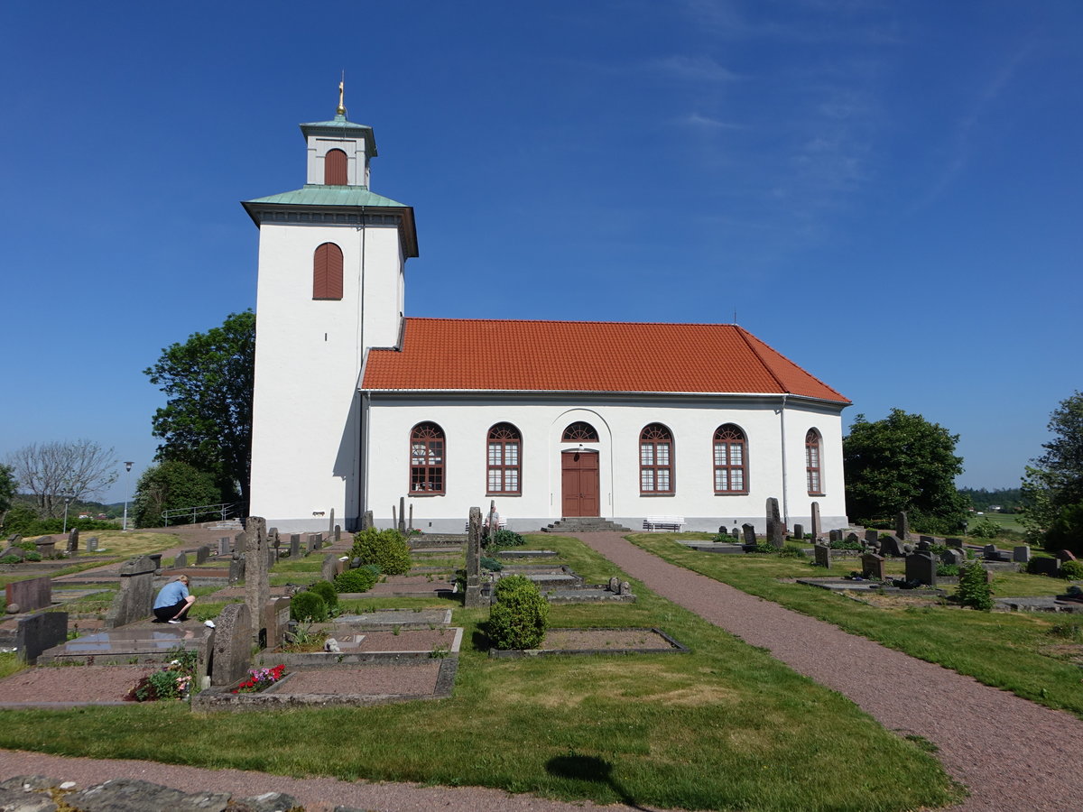 Ev. Kirche in Harestad, erbaut 1853 im klassizistischem Stil (30.05.2018)
