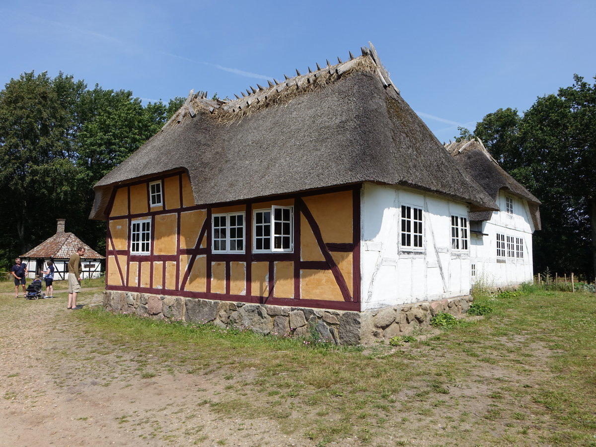 Fachwerk Bauernhof von 1808 im Freilichtmuseum Hjerl Hede, Holstebro (25.07.2019)