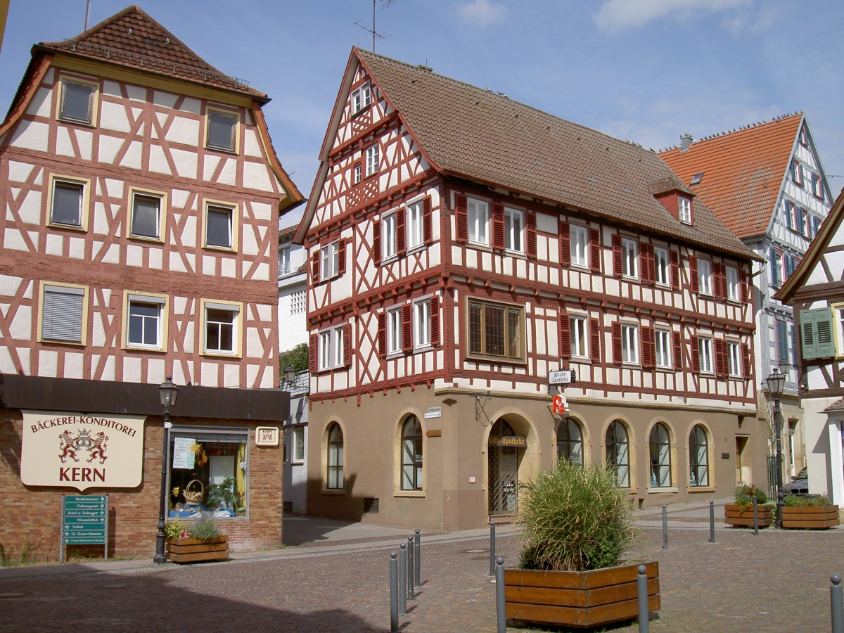 Fachwerkhuser am Marktplatz von Brackenheim (10.08.2008)