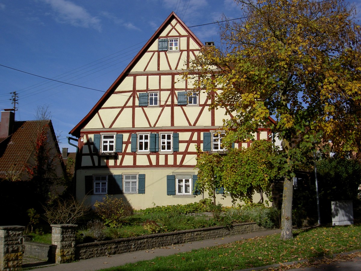 Fachwerkhaus in der Webergasse in Sulzdorf bei Schwbisch Hall (03.11.2014)