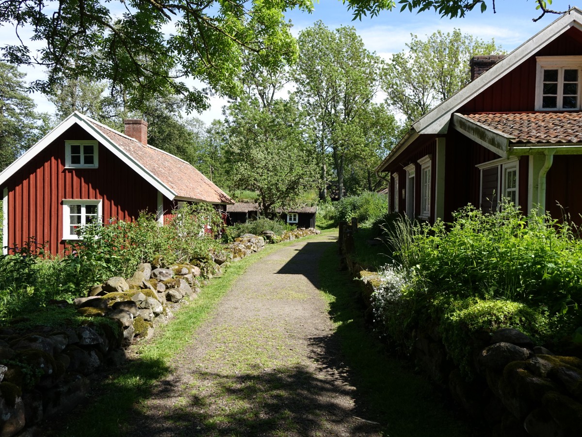 Falkping, Huser aus dem 18. Jahrhundert im Freilichtmuseum sle T (14.06.2015)