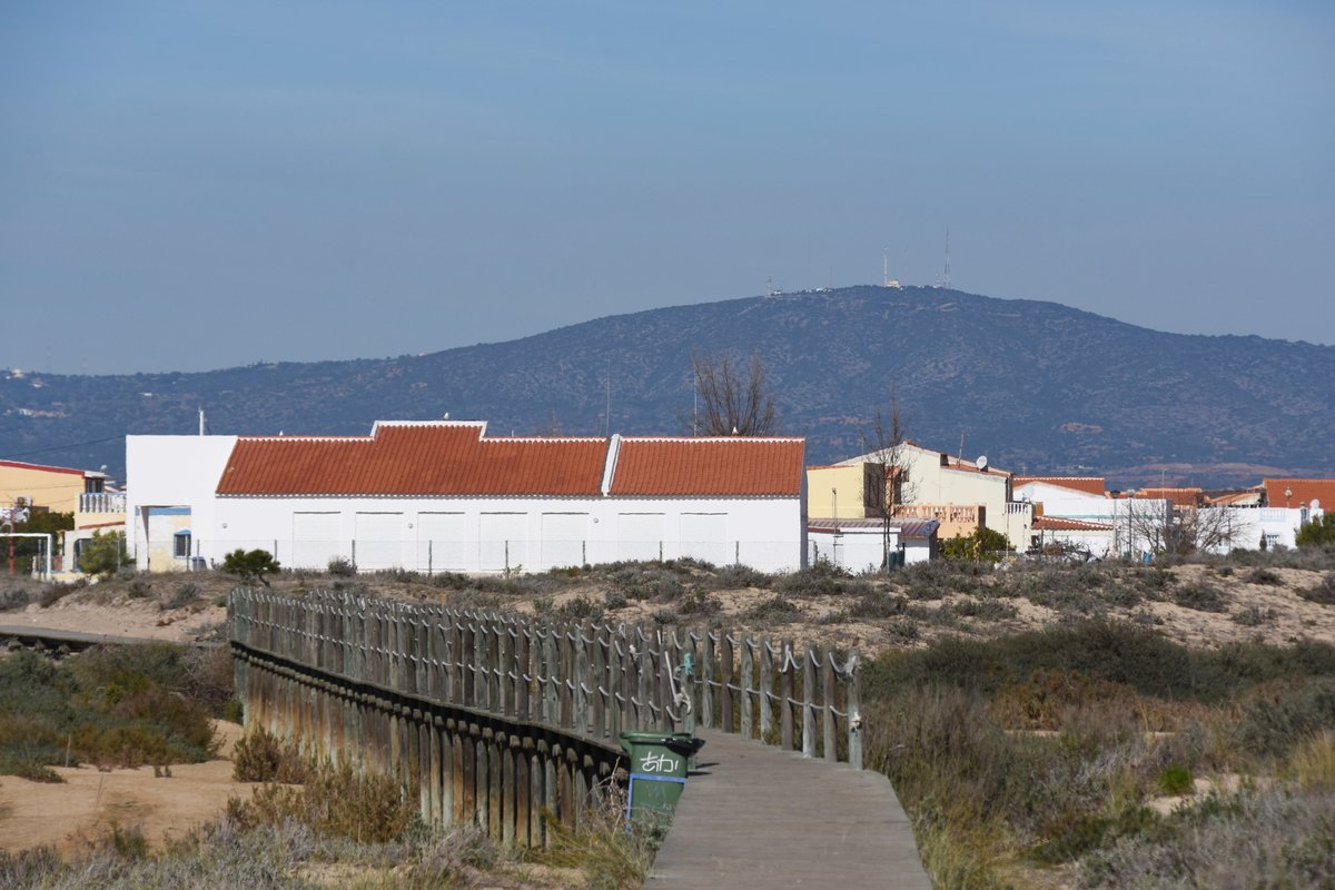FARO (Concelho de Faro), 06.02.2019, die Siedlung Culatra auf der gleichnamigen Insel (eigentlich  nur  eine Sandbank), gelegen im Naturschutzgebiet Ria Formosa