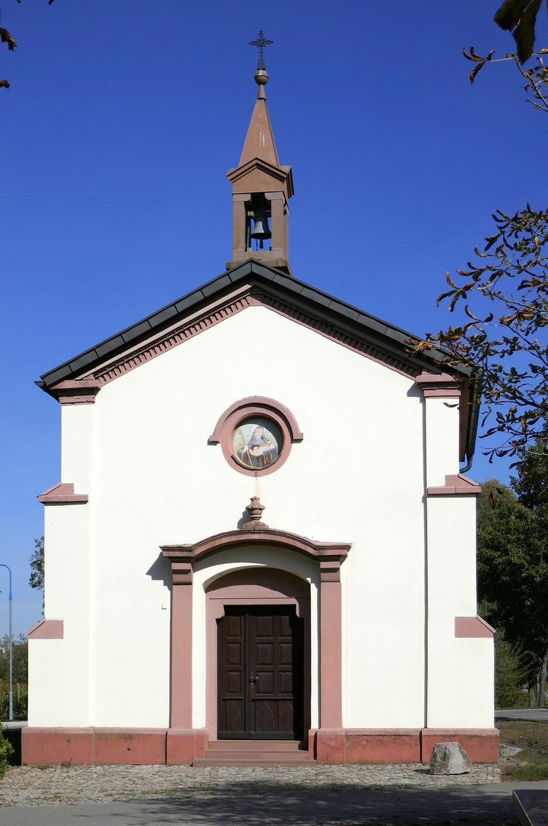 Feldkirch, die Ottilienkapelle am Ortsrand, Okt.2018