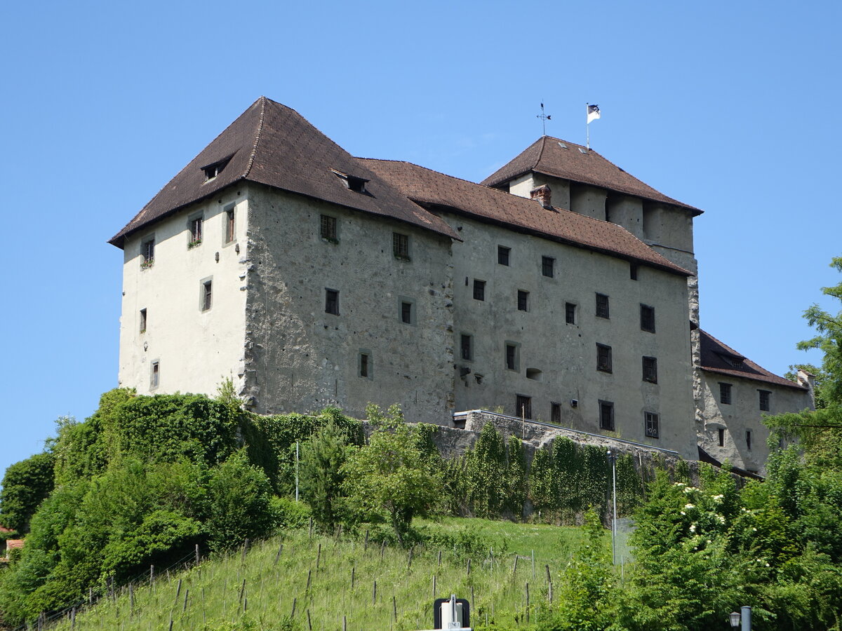 Feldkirch, Schattenburg, erbaut um 1200 von Graf Hugo III. von Tbingen. Sie war bis 1390 Stammsitz der Grafen von Montfort.
(03.06.2021)