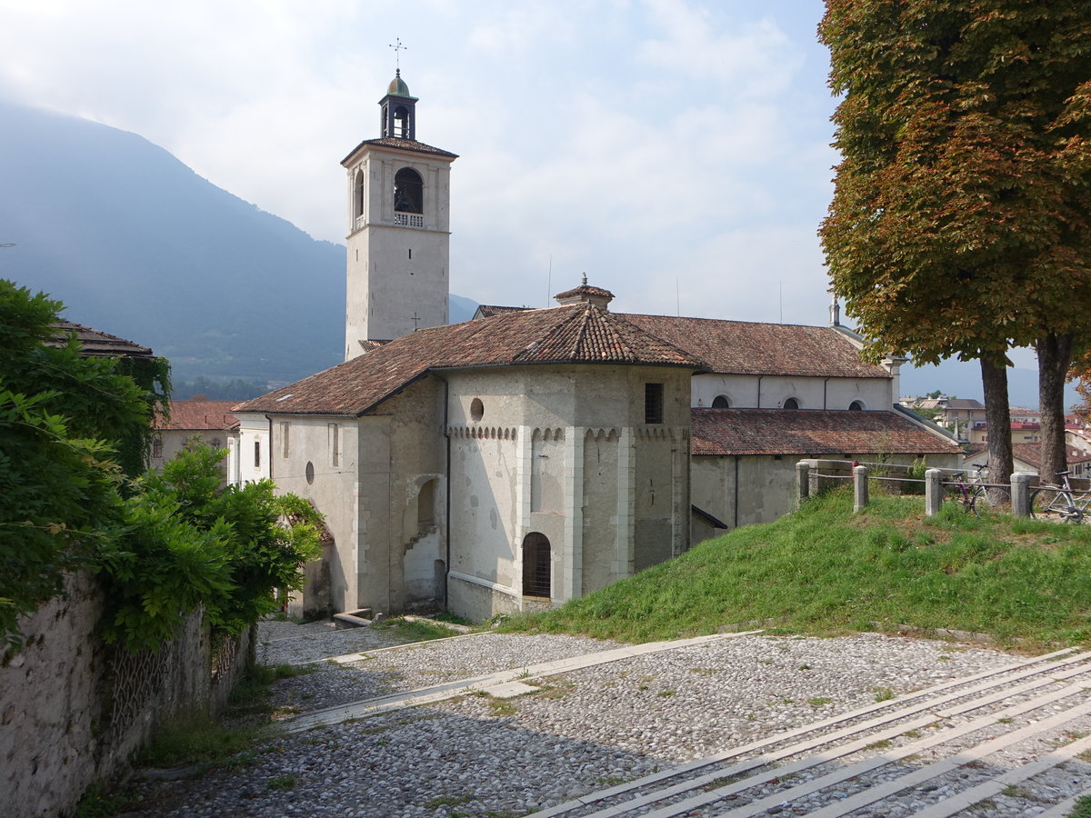Feltre, gotische Pfarrkirche San Lorenzo, erbaut im 14. Jahrhundert (17.09.2019)