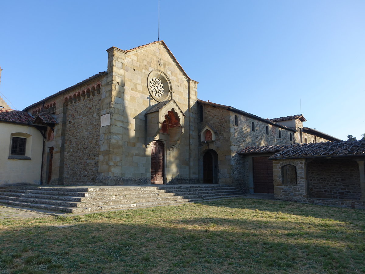 Fiesole, gotische Kirche San Francesco des Franziskanerklosters, erbaut bis 1399 (17.06.2019)