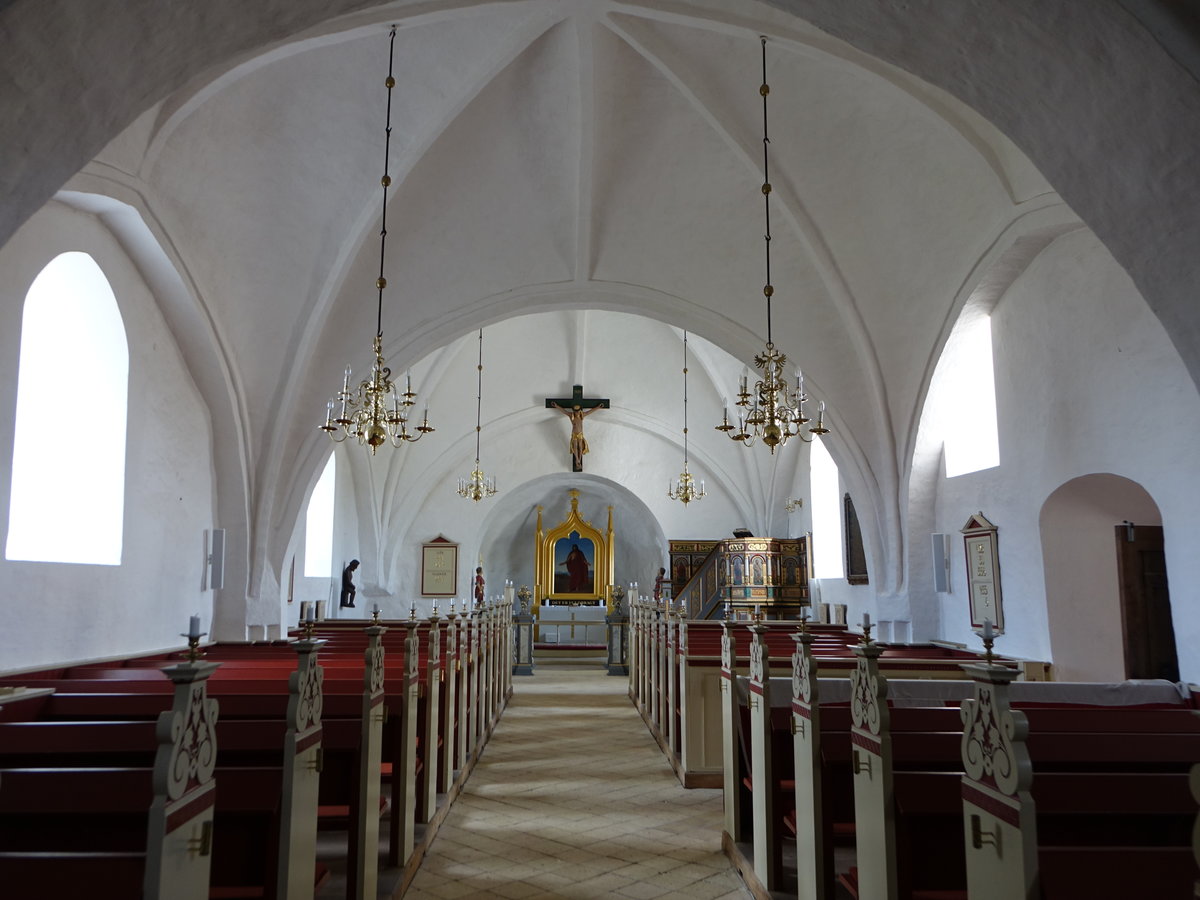 Fldstrup, Kanzel und kleiner Altar in der Vor Frue Kirke (06.06.2018)