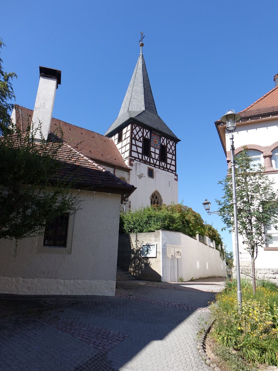 Flacht, Ev. Pfarrkirche St. Laurentius, erbaut im 11. Jahrhundert (01.07.2018)