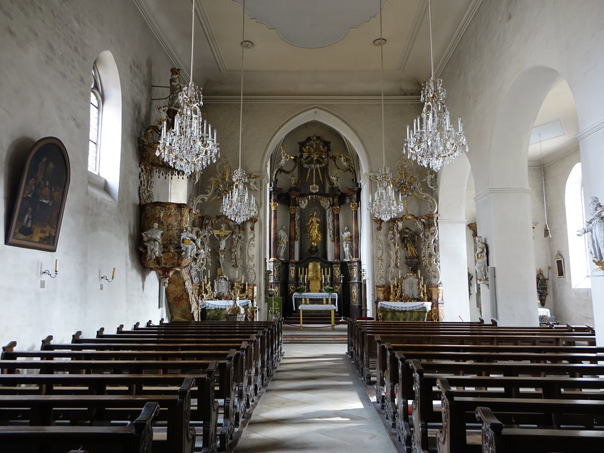 Fladungen, Innenraum der kath. Pfarrkirche St. Kilian (16.10.2018)