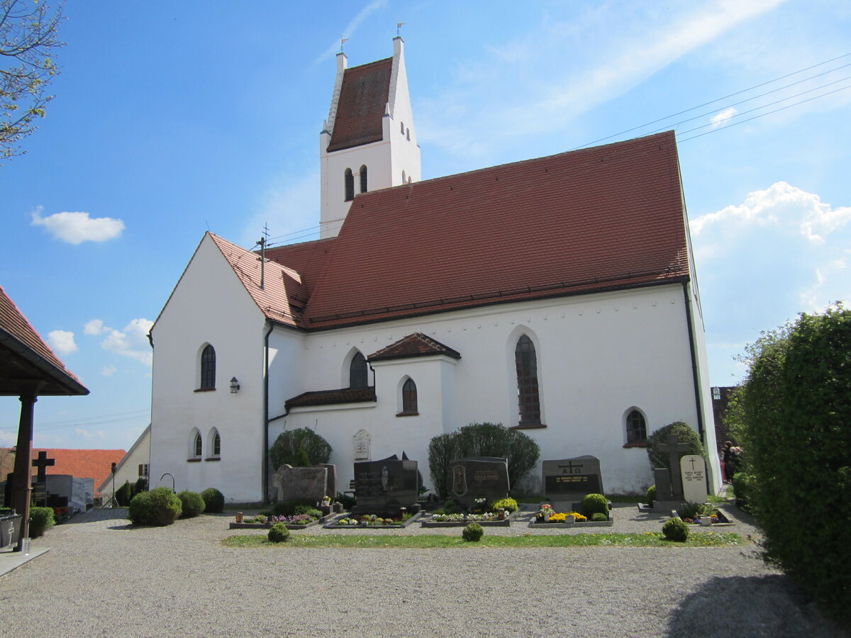 Fleinhausen, Pfarrkirche St. Nikolaus, erbau bis 1474 (23.04.2014)
