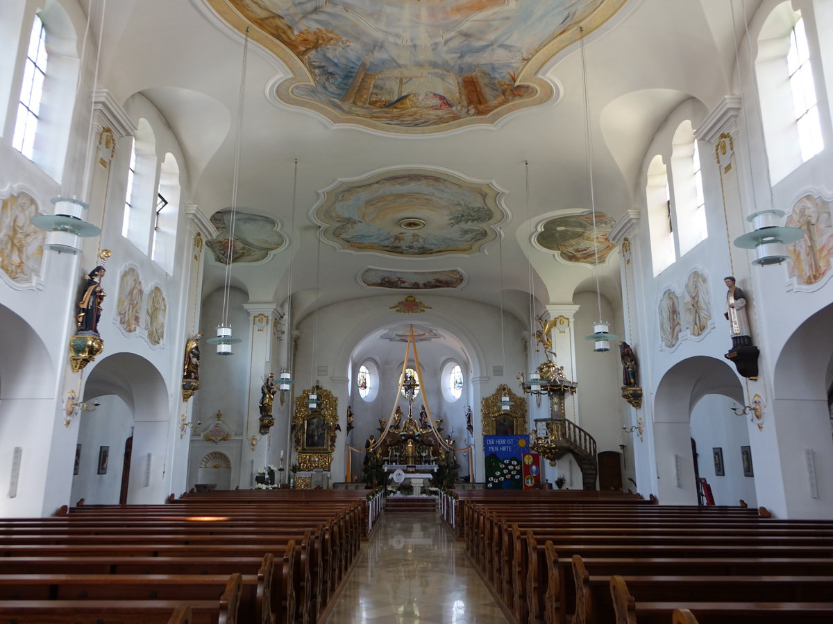 Floss, barocker Innenraum der kath. Pfarrkirche St. Johannes (20.05.2018)