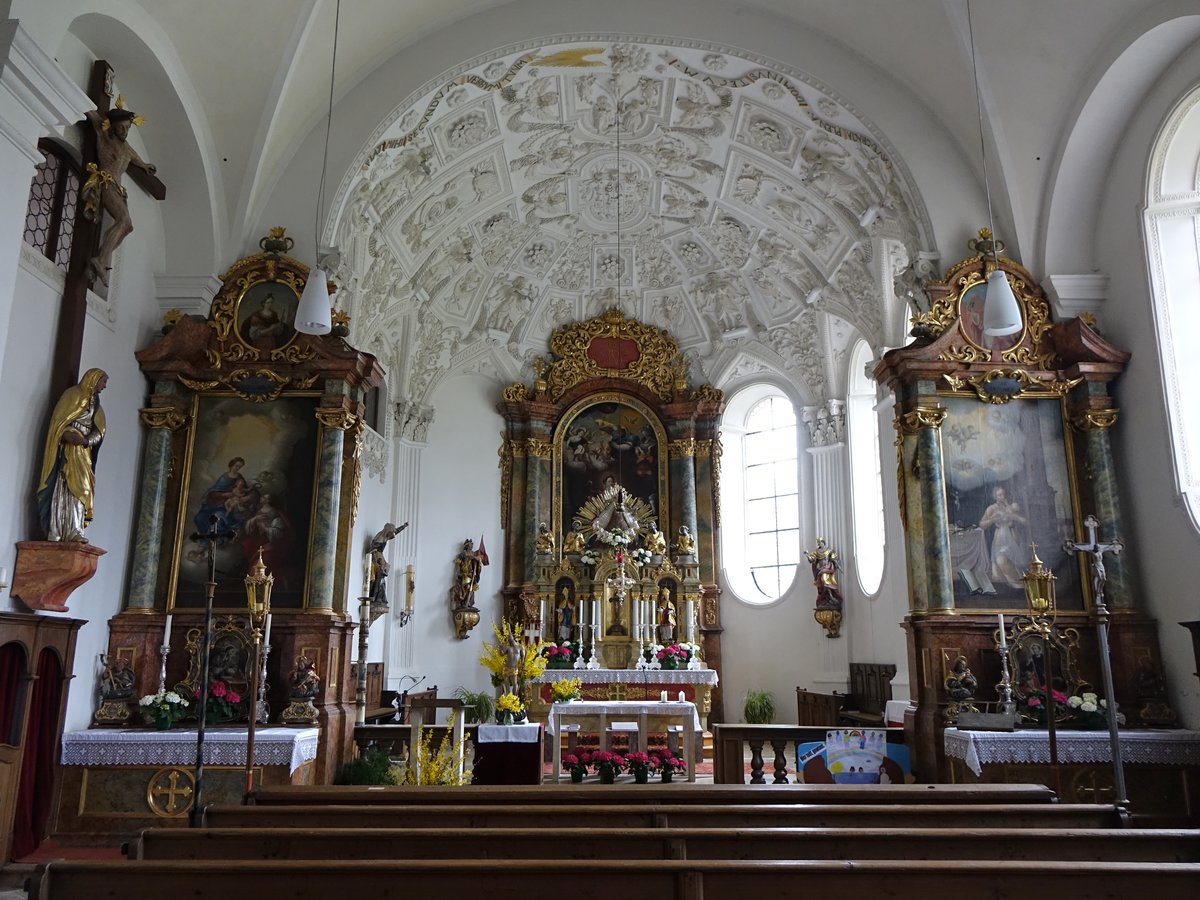 Fching, barocke Altre in der St. Johannes Kirche (17.04.2016)