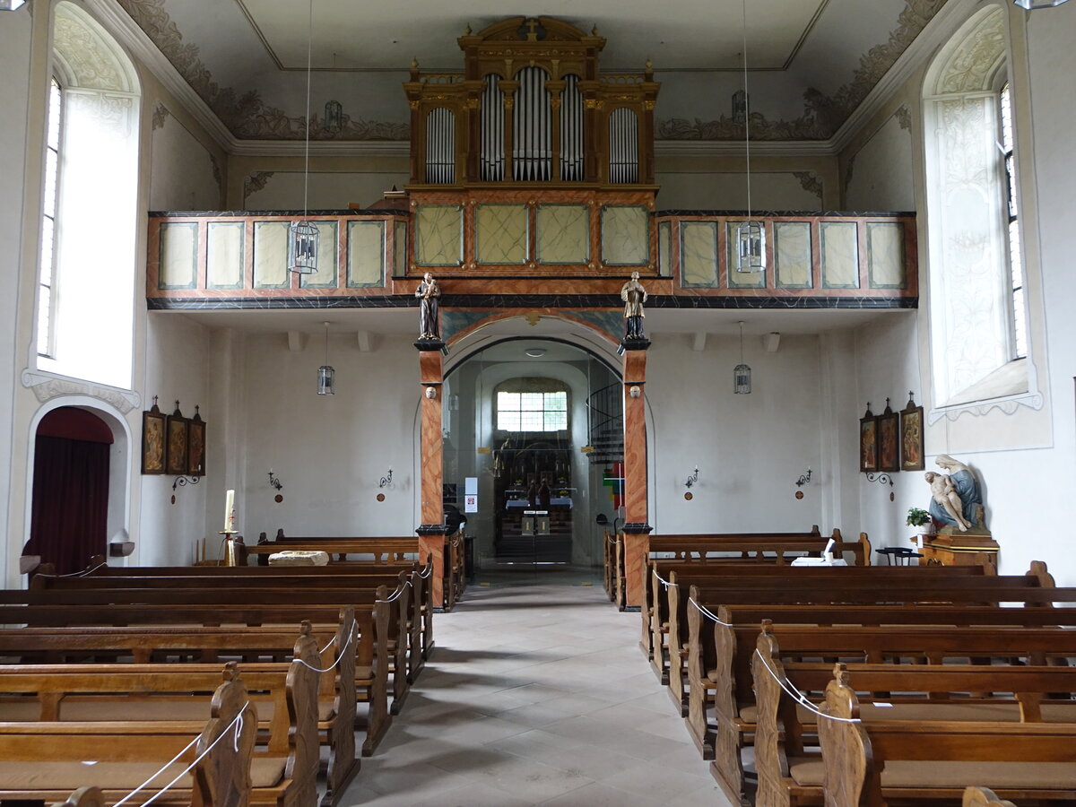 Flsen, Orgelempore in der St. Johannes Kirche (05.10.2021)