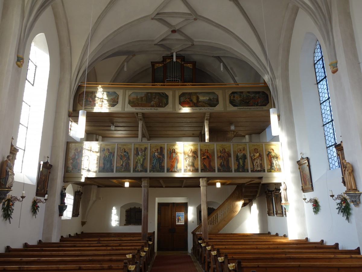 Frnbach, Orgelempore der Maria Himmelfahrt Kirche (25.12.2015)