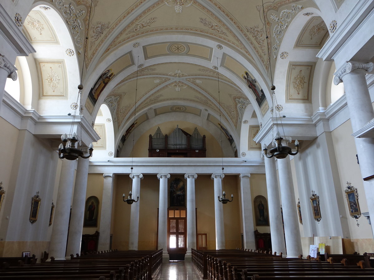 Fondo, Orgelempore in der Pfarrkirche San Martino (15.09.2019)