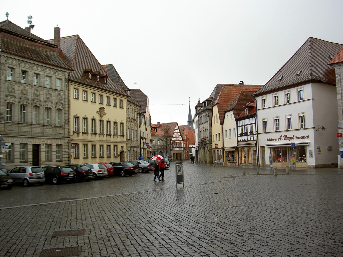 Forchheim, Huser an der Hauptstrae (09.02.2014)