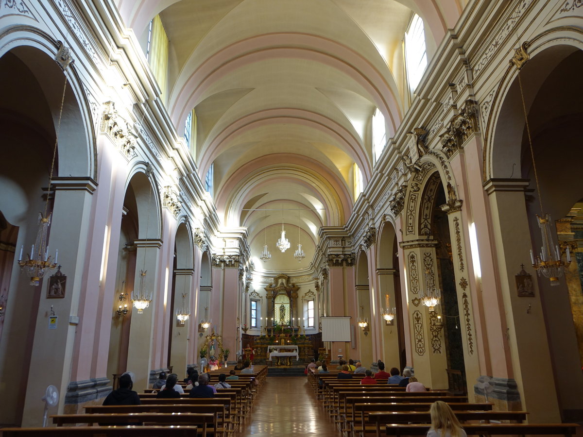 Forli, barocker Innenraum der Kirche Santa Maria dei Servi, erbaut bis 1750 (20.09.2019)