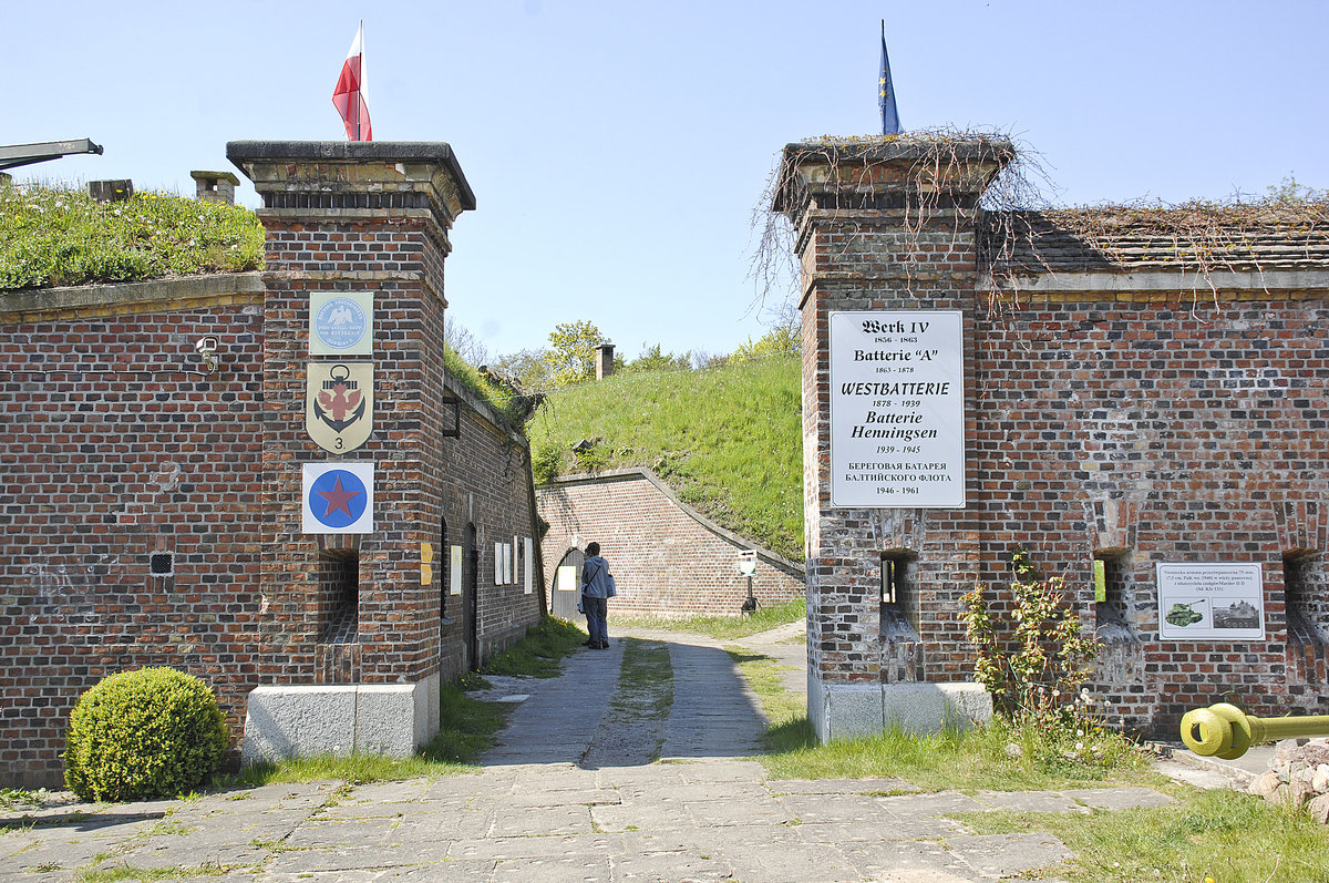 Fort Zachodni (Swinemnde Westfort – Werk IV) in Świnoujście. Aufnahme: 6. Mai 2016.