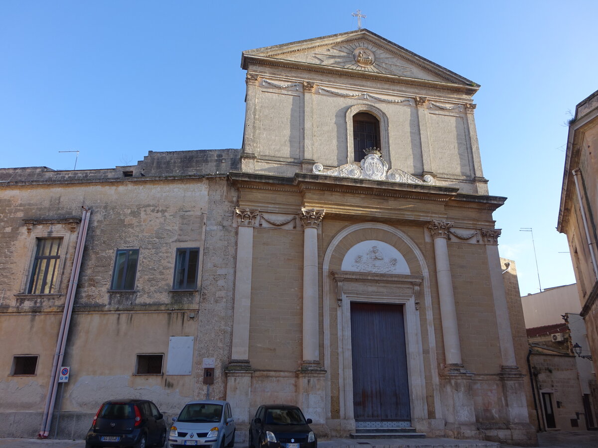 Francavilla Fontana, Pfarrkirche St. Alfonso, erbaut im 18. Jahrhundert (02.03.2023)