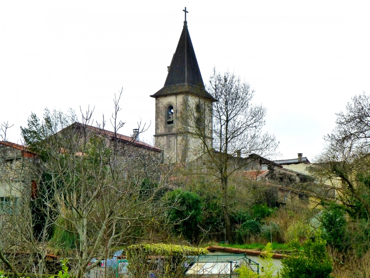 Frankreich, Languedoc, Hrault, Le Poujol-sur-Orb am  Passa Pas  Radweg vom Haut-Languedoc bis in den Tarn. 09.02.2014