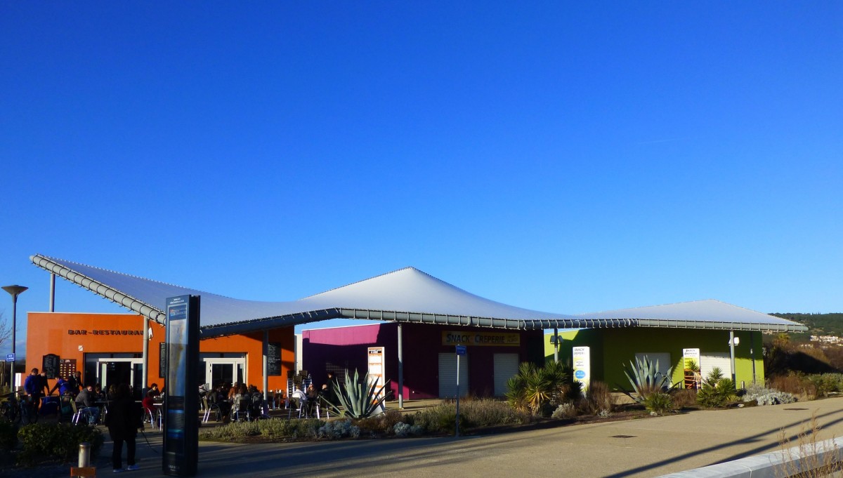 Frankreich, Languedoc, Hrault, der Radweg Ste-Marseillan bei Ste. 04.02.2014