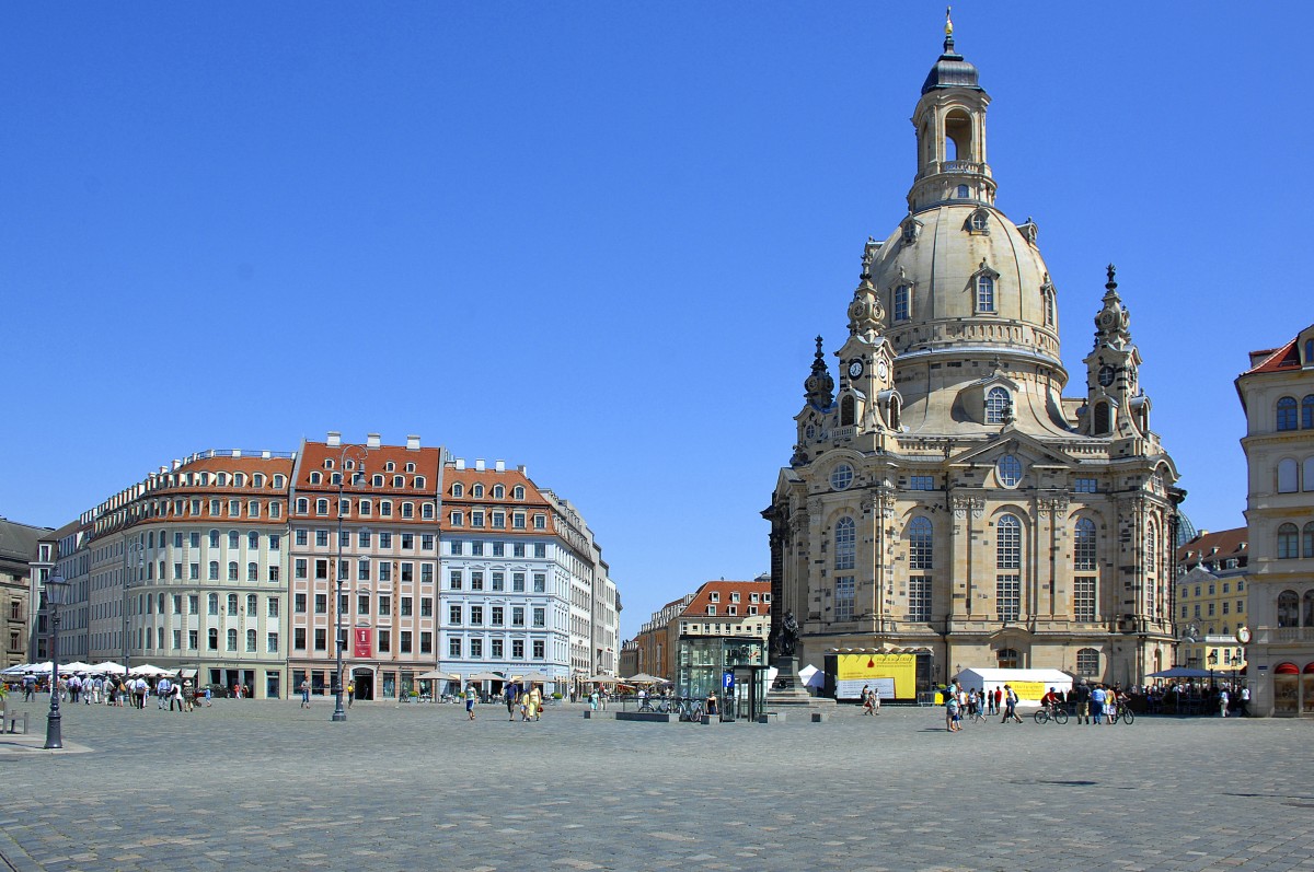 Frauenkirche, Dresden. Aufnahmedatum: 7. Juli 2014.