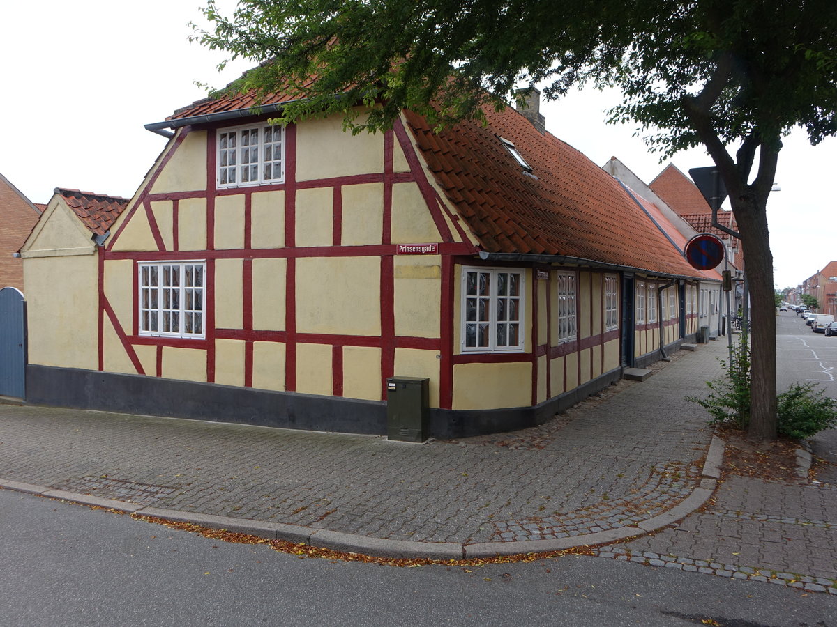 Fredericia, Fachwerkhaus in der Prinsengade Strae (21.07.2019)