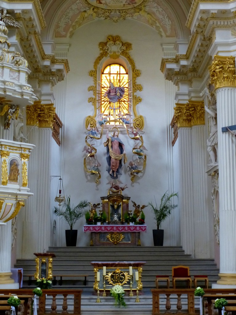 Freistadt, der Altar in der Wallfahrtskirche Maria Hilf, Aug.2014