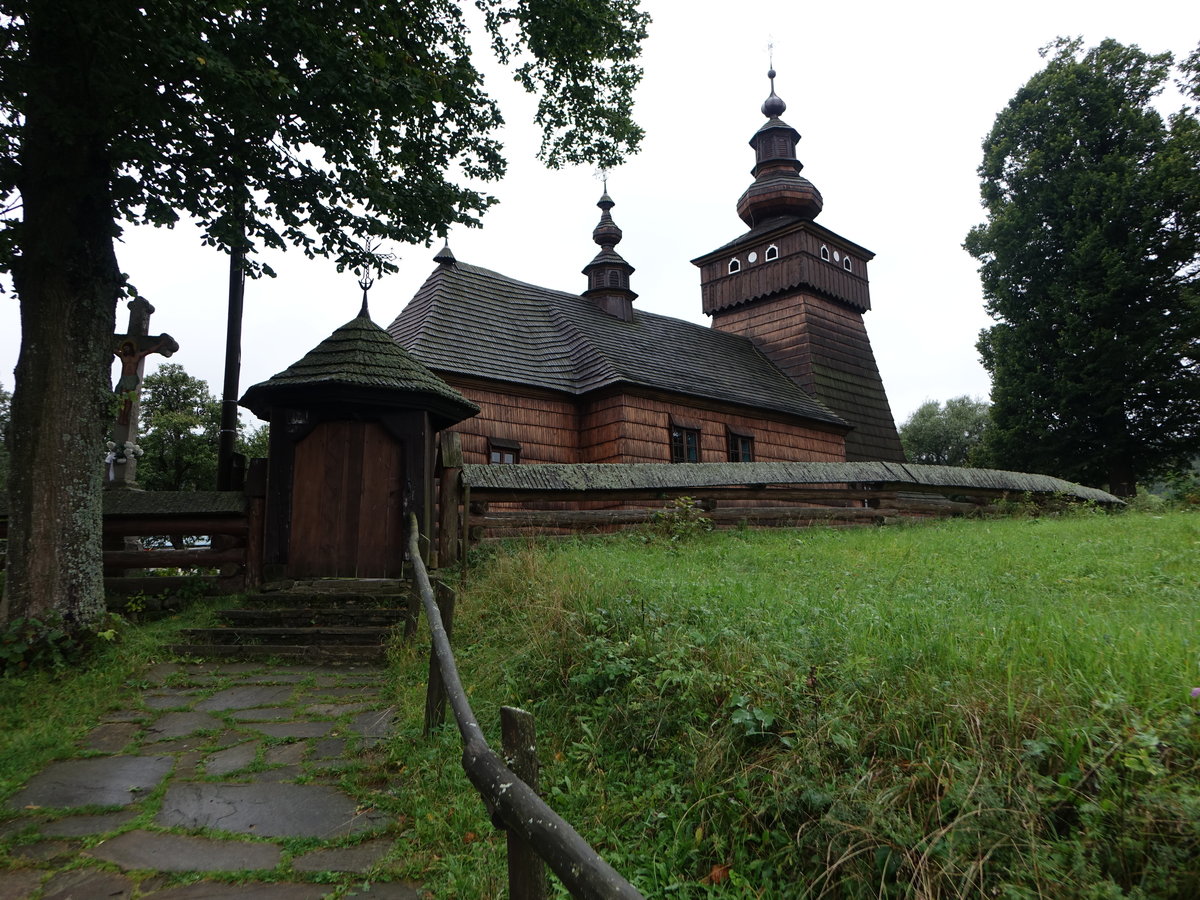 Fricka / Fritsch, hlzerne griechisch-katholische Erzengel-Michael-Kirche, erbaut 1829 (01.09.2020)