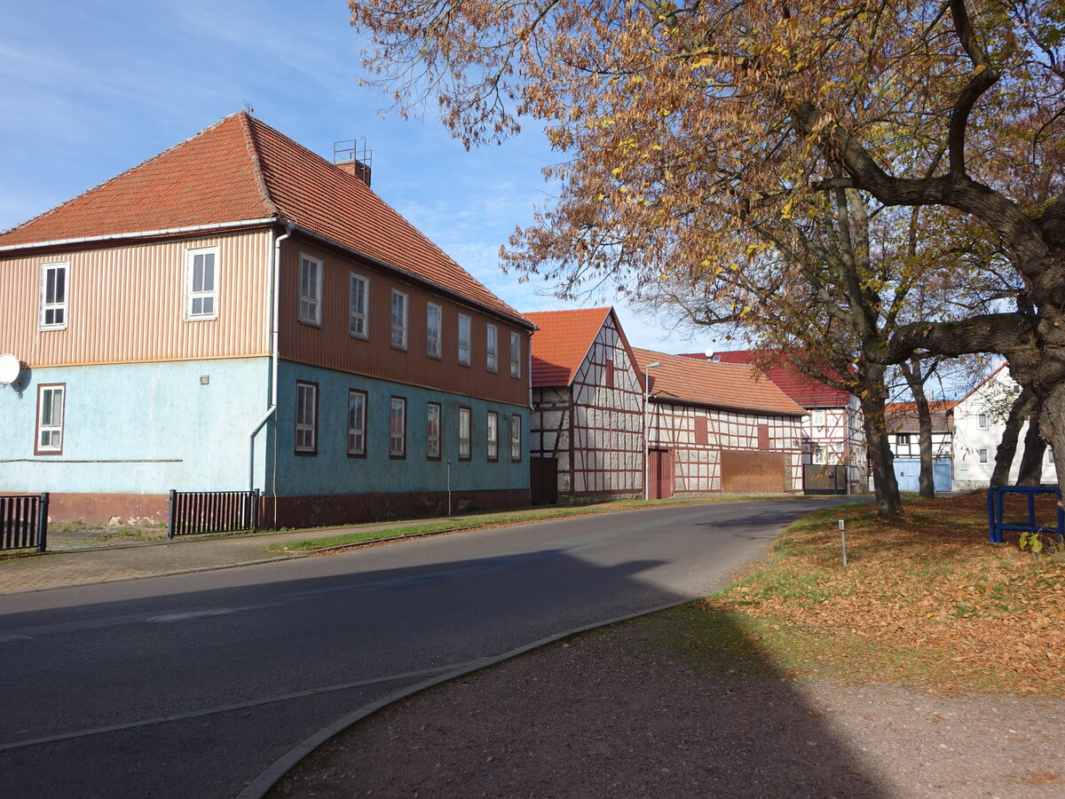 Friedrichswerth, Fachwerkhuser in der Haakstrae (12.11.2022)