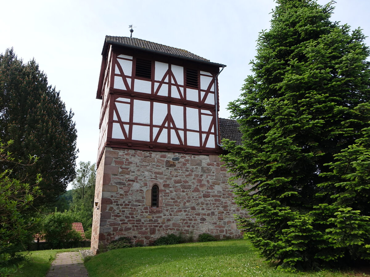 Friemen, evangelische Fachwerkkirche, sptgotischer Bau von 1498 (04.06.2022)