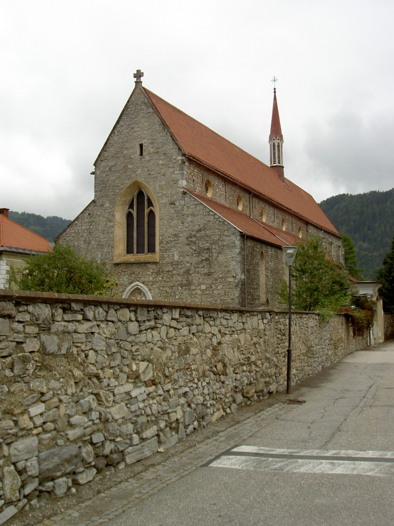 Friesach, Dominikanerkirche St. Nikolaus, erbaut ab 1255, Langchor erbaut von 1270 bis 1280, Sakristei von 1320 (01.10.2013)