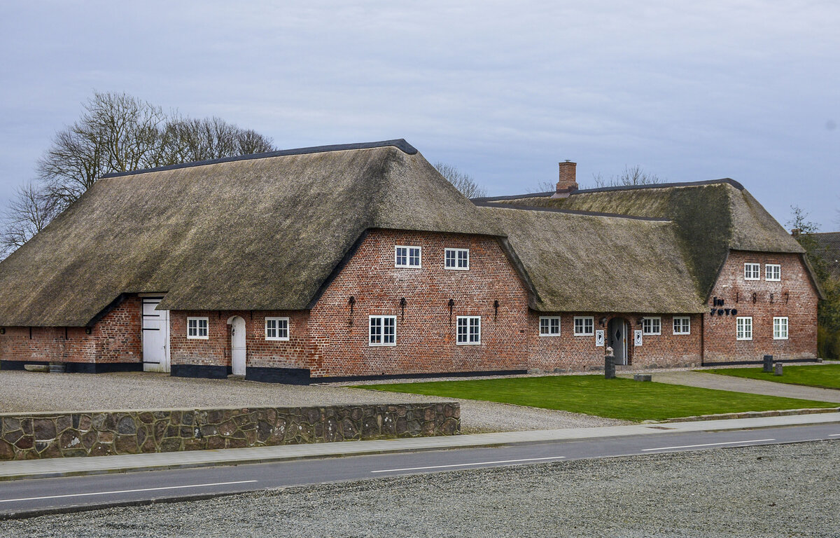 Friesenhof am sterende in der Stadt Hjer (deutsch Hoyer) in Nordschleswig. Aufnahme: 18. Mrz 2024.