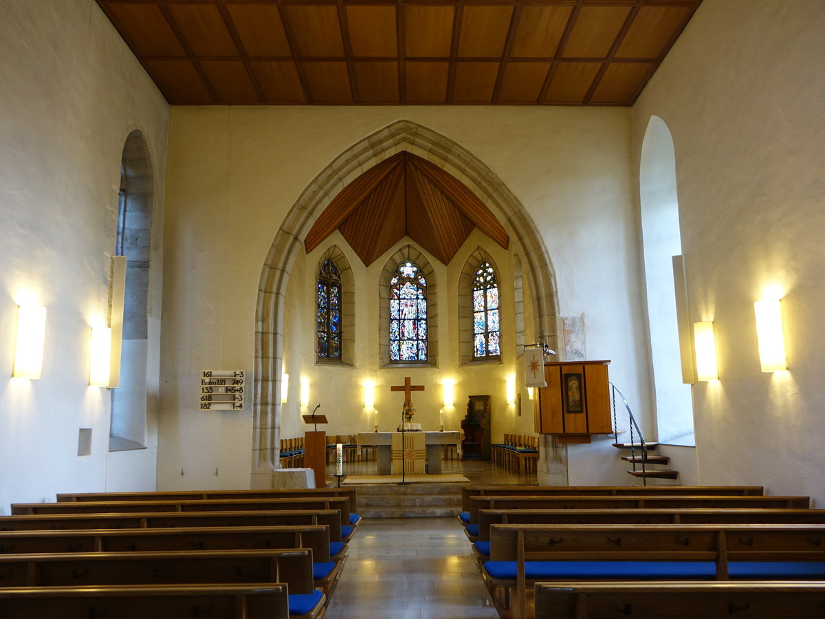 Frommern, Innenraum der Ev. St. Gallus Kirche, erbaut im 17. Jahrhundert (21.05.2017)