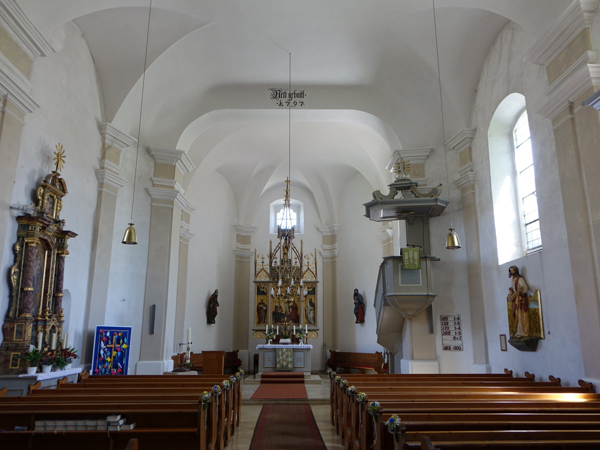Frnried, Innenraum der Pfarrkirche St. Willibald (11.06.2017)