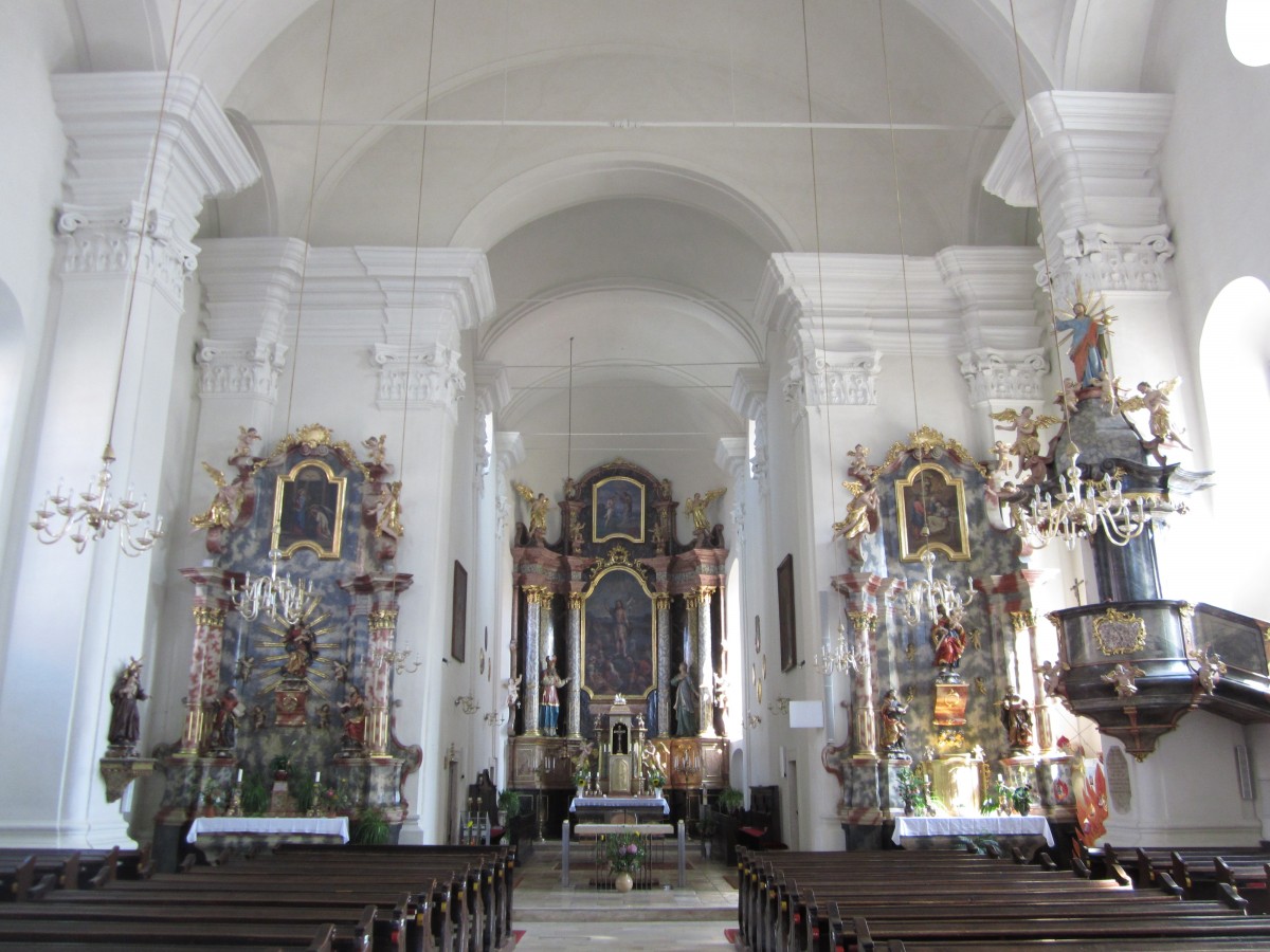 Frstenfeld, Rokokoaltre der St. Johannes der Tufer Kirche (21.08.2013)