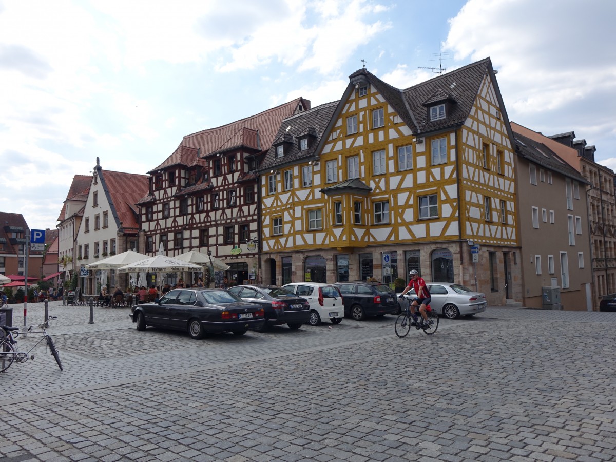 Frth, Fachwerkhuser am Marktplatz (02.08.2015)